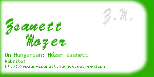 zsanett mozer business card
